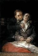 Francisco de goya y Lucientes Self-Portrait with Doctor Arrieta oil on canvas